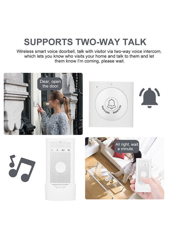 Y&D 2-Way Wireless Voice Intercom Doorbell White  - Image 4