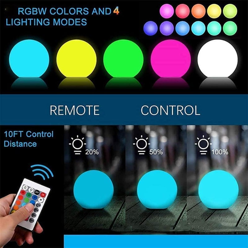 NALACAL LED Beach Ball - 13 Color Changing Glow Ball, Inflatable Pool Toy with Remote Control, Great Birthday Gift for Family and Friends, Illuminate Your Outdoor Fun (16 Inch) - Image 2