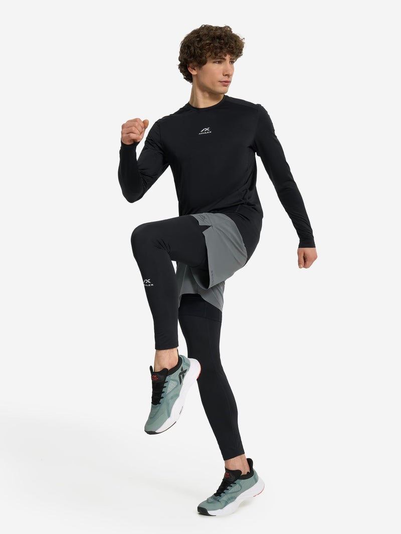 Athlex Men's 2-Pack Compression Longsleeves – ATCOMPRESSION Support, Moisture-Wicking, Antibacterial, Breathable & Flexible for Intense Workouts - Image 4