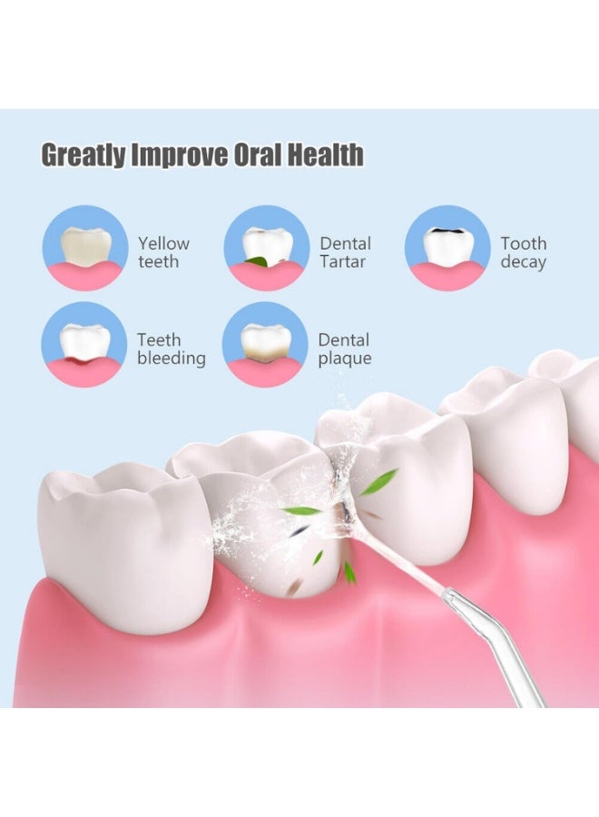 Electric Waterproof Cordless Water Flosser Dental Oral Irrigator Teeth Cleaner with 4 Jet Tips, 3 Pressure Mode (Pink) - Image 3