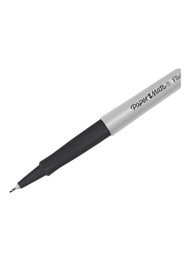 Paper Mate Flair Felt Tip Pens, Ultra Fine Point (0.4mm), Black, 12 Count - Image 4