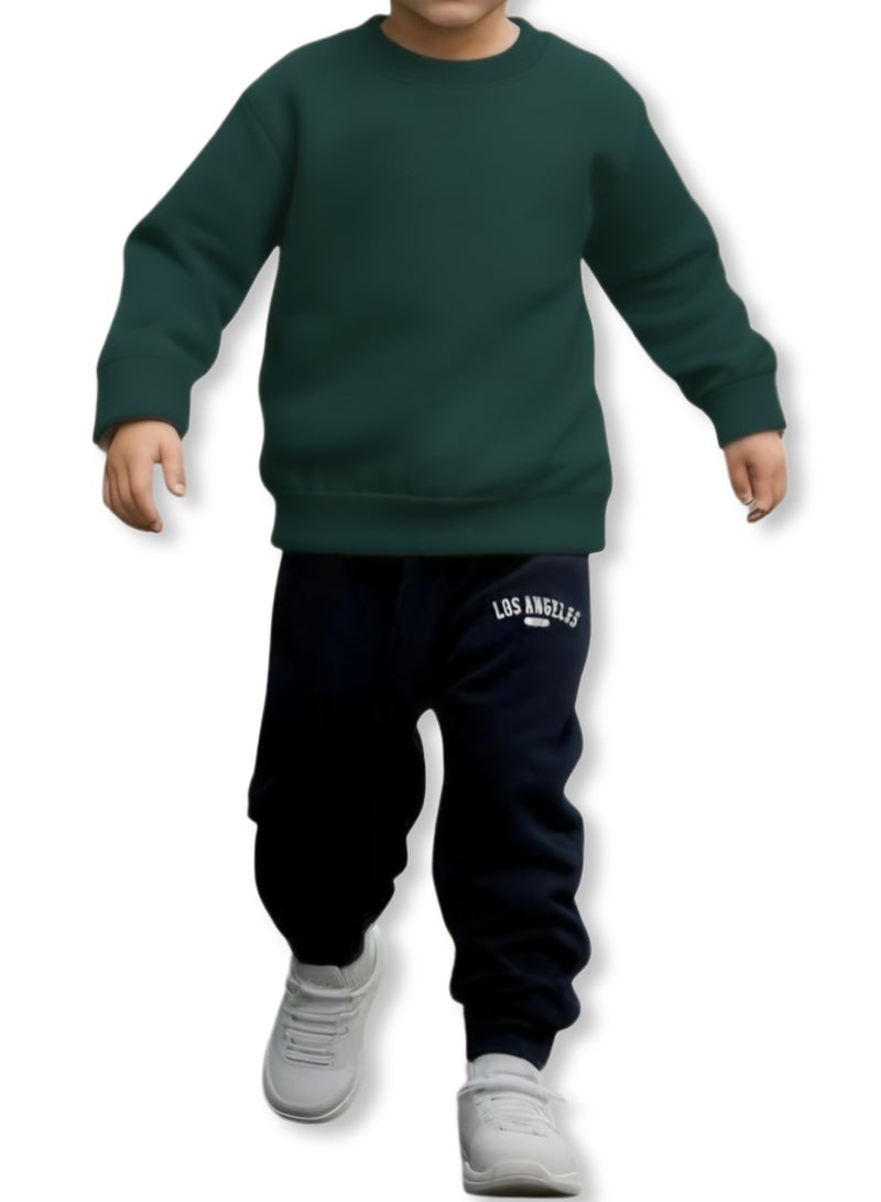 هورس بولو سويت شيرت للاطفال سادة , اخضر - Image 1