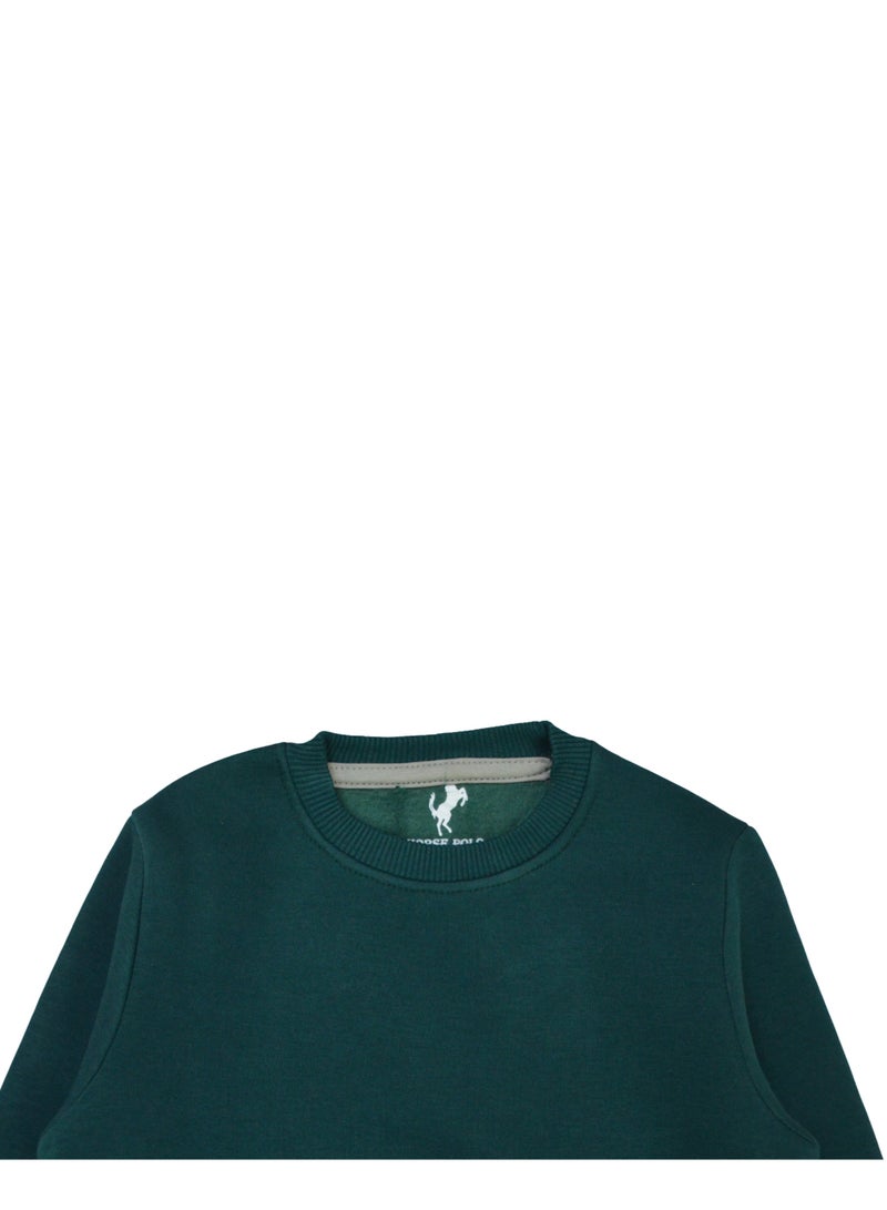 هورس بولو سويت شيرت للاطفال سادة , اخضر - Image 3