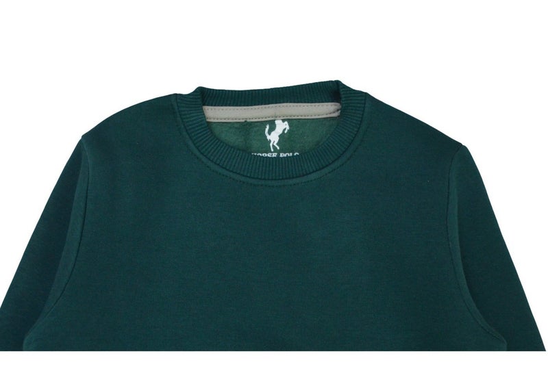 هورس بولو سويت شيرت للاطفال سادة , اخضر - Image 4