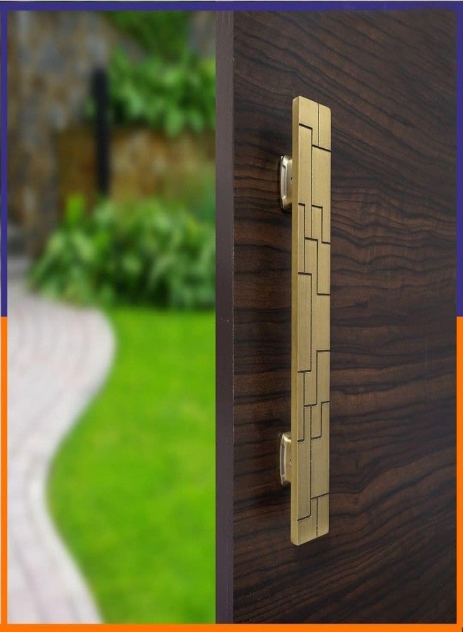 Indeed Main Door Handle Brass Antique Finish | Home Decor | Door Decor | |Brass Door Handle | Brass Door Knocker Design 2(Size - 12 inch) (Made in India) - Image 1