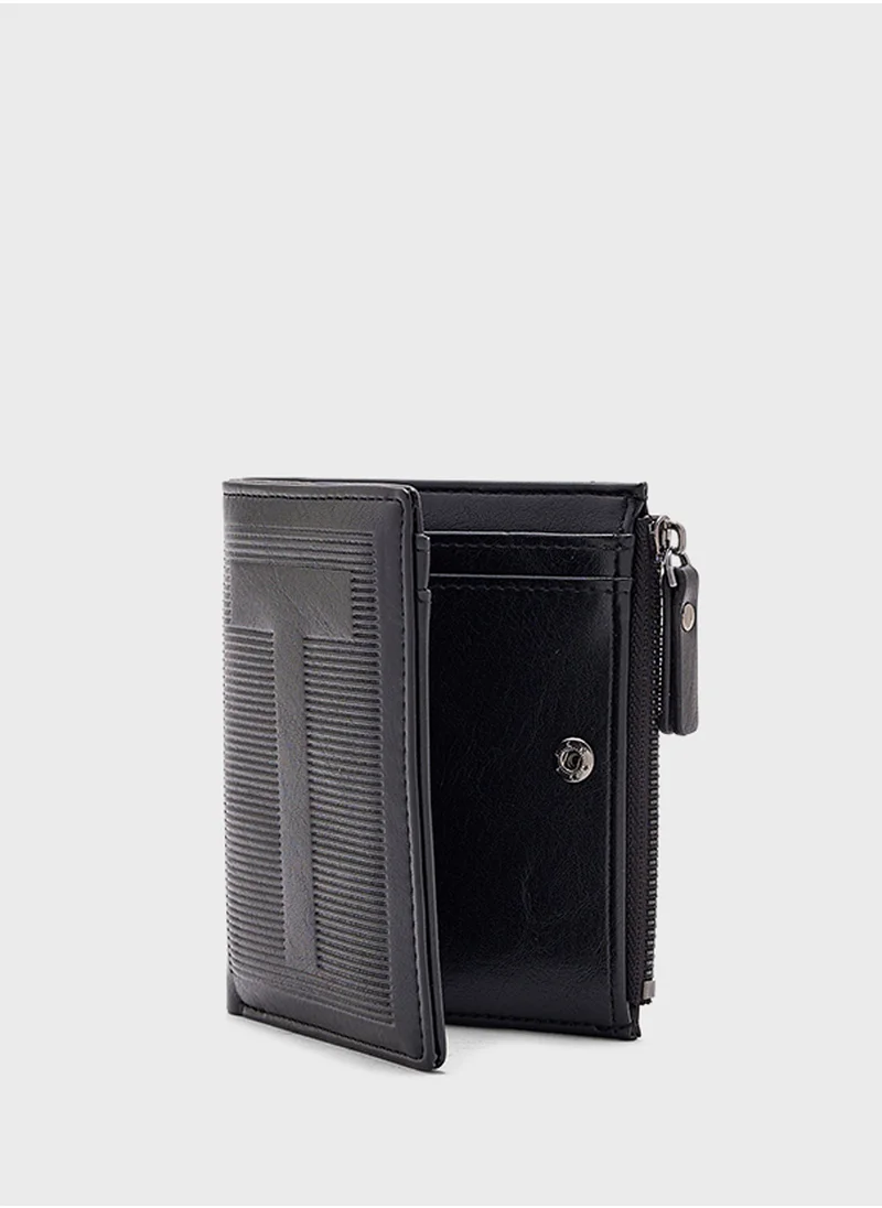 Robert Wood Bi Fold Wallet With Zipper Slot