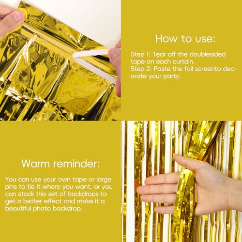 RUBFAC Gold Birthday Party Decorations Set Gold Birthday Banner Background Confetti Balloons and Tri-color Tassel Garland for Boys Girls Men Women Party - Image 4