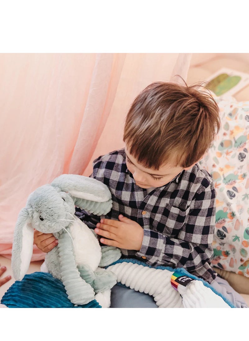 Les Deglingos - Toudou the Rabbit Plush Toy - Beige Corduroy Bunny with Soft Ears, Eco-Friendly, Machine Washable, Ideal for Babies and Toddlers - Image 1