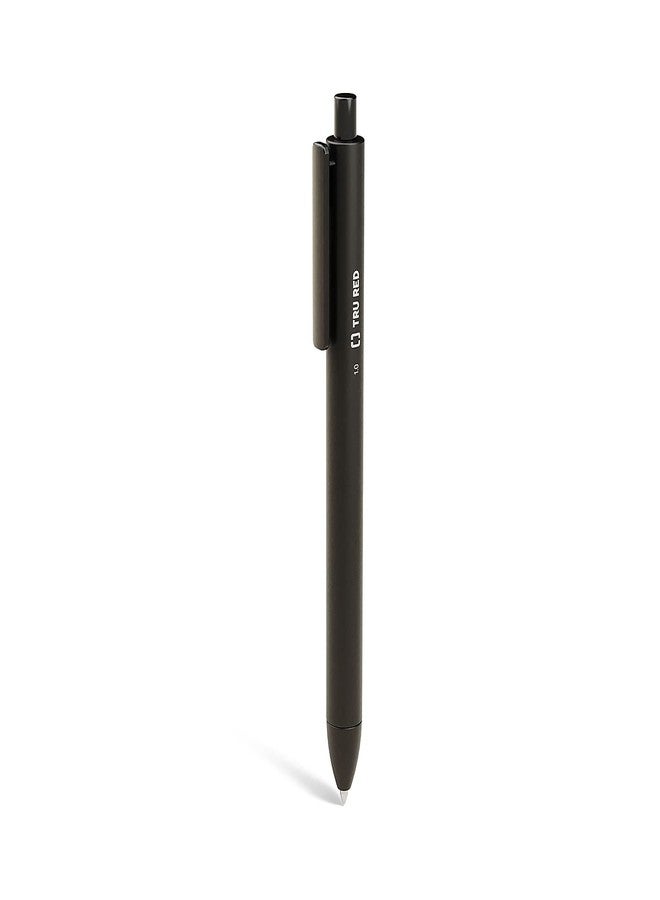 TRU RED Retractable Gel Pens, Medium Point 1.0mm, Black Ink, 15 Pack - Quick‑Dry Gel Pens for Smooth, Smear‑Free Writing - Image 2