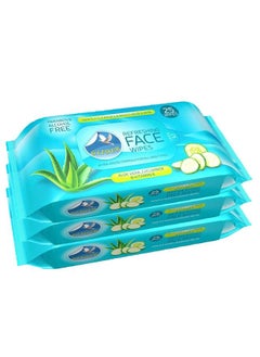 GLIDER Face Cleansing Wipes ; Hydrating & Moisturising Facial Wipes With Cucumber Aloevera & Vitamin E ; 25 Wipes ; (Pack Of 3 (75 Wipes))  - Image 2