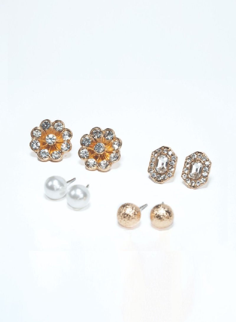 AMICA Mix & Match Stud Earrings Set of 9 - Image 2