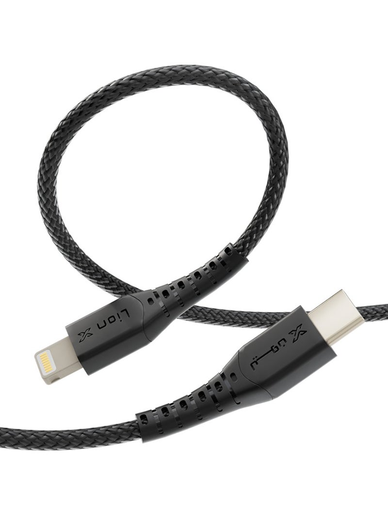 Lionx IPhone Charging Cable Type-C 20W 1 Meter Supports Fast Charging Lion X - Image 2
