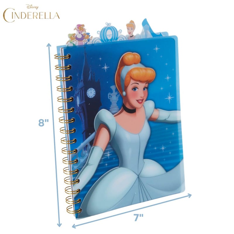 Innovative Designs Disney Cinderella Tab Journal Notebook, Spiral Bound, 96 Lined Pages, 8 x 7 inches - Image 5