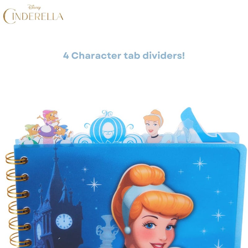 Innovative Designs Disney Cinderella Tab Journal Notebook, Spiral Bound, 96 Lined Pages, 8 x 7 inches - Image 2