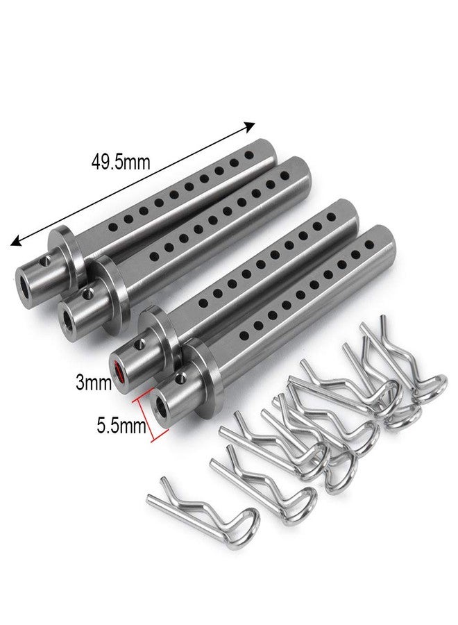 RCHUBAM RC-Hub 4PCS Aluminum Body Post Mounts for 1/10 RC Crawler Axial SCX10 (Titanium) - Image 5