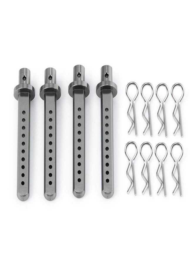 RCHUBAM RC-Hub 4PCS Aluminum Body Post Mounts for 1/10 RC Crawler Axial SCX10 (Titanium) - Image 3