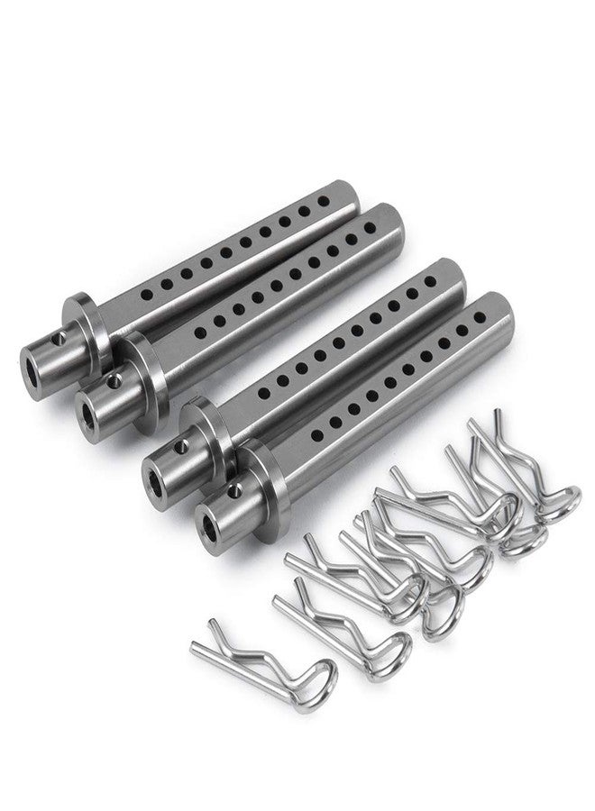 RCHUBAM RC-Hub 4PCS Aluminum Body Post Mounts for 1/10 RC Crawler Axial SCX10 (Titanium) - Image 4