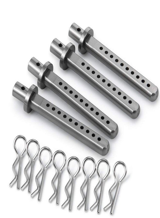 RCHUBAM RC-Hub 4PCS Aluminum Body Post Mounts for 1/10 RC Crawler Axial SCX10 (Titanium) - Image 1