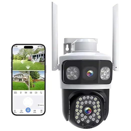 Fabbay 2K Outdoor PTZ WiFi Home CCTV Camera with Bidirectional Voice 360 Rotation Tricam - Image 1