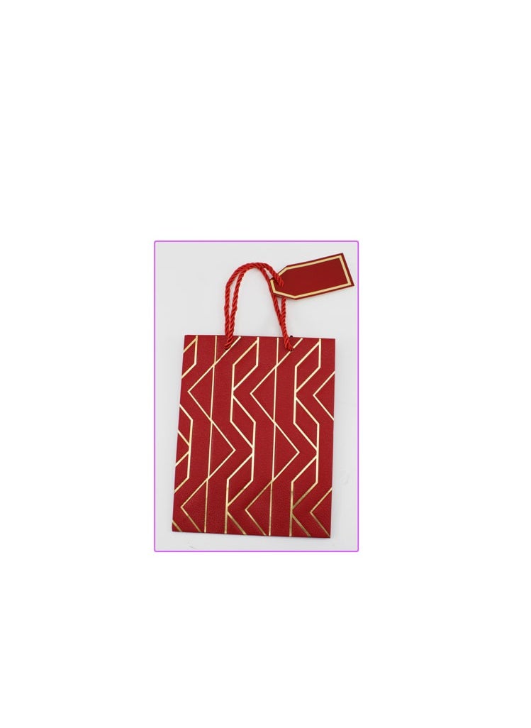 PARTY FUN Paper Gift Bag 18x10x23cm Perfect for Birthday, Wedding, Anniversary, and Special Occasions Red Color  - Image 3
