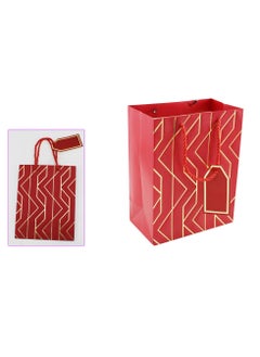 PARTY FUN Paper Gift Bag 18x10x23cm Perfect for Birthday, Wedding, Anniversary, and Special Occasions Red Color  - Image 2
