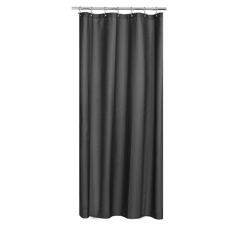 NY HOME Fabric Shower Stall Curtain or Liner 36 x 72 Inches  Hotel Quality Machine Washable Water Repellent  Graphite Gray 36x72