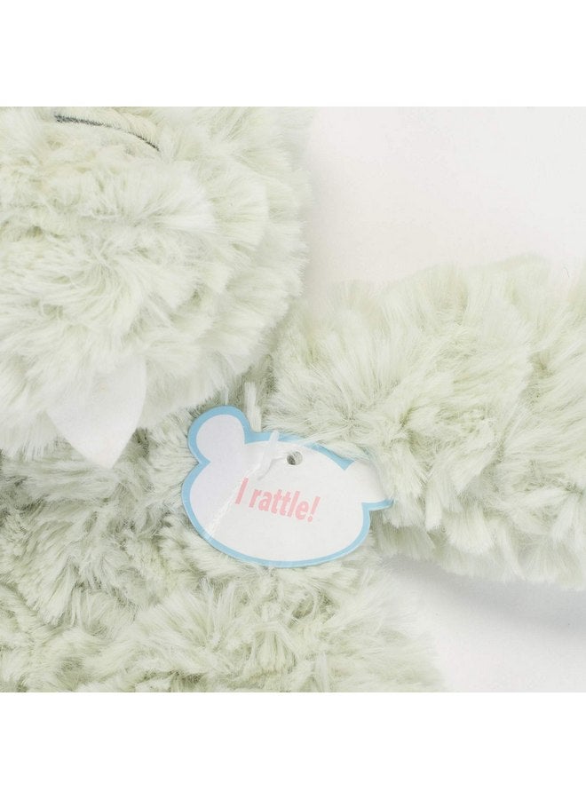 ديمداكو بطانية خشخشة من القطيفة للأطفال من DEMDACO Arnie Alligator باللون الأخضر النعناعي - Image 3