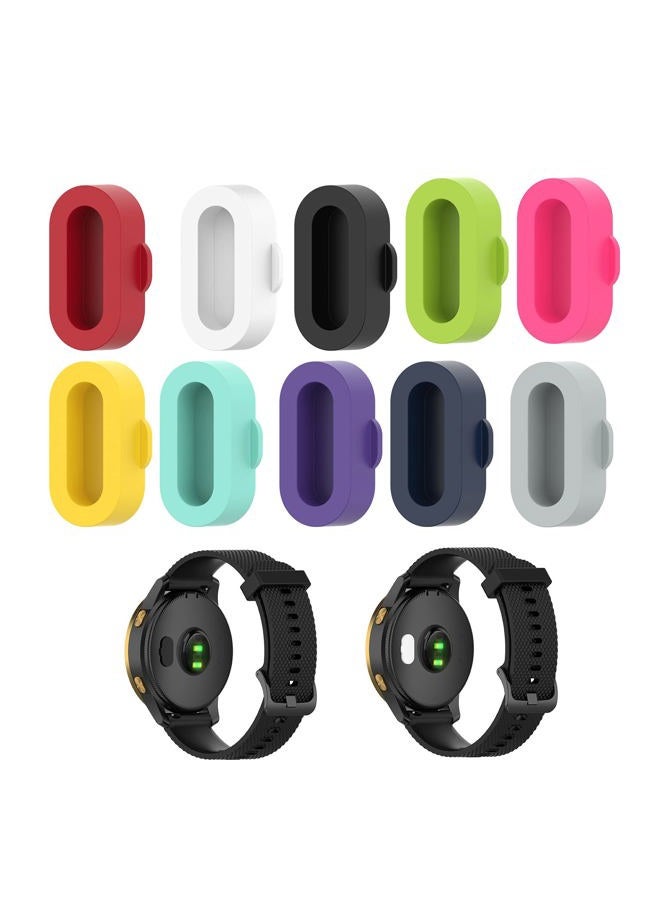 Disscool Anti Dust Plug Compatible with Garmin Forerunner 265/265S/965 Charger Port Protector 10 Pcs Silicone Colorful Anti-dust Plugs Caps Compatible with Garmin Fenix 7/7S/7X - Image 2