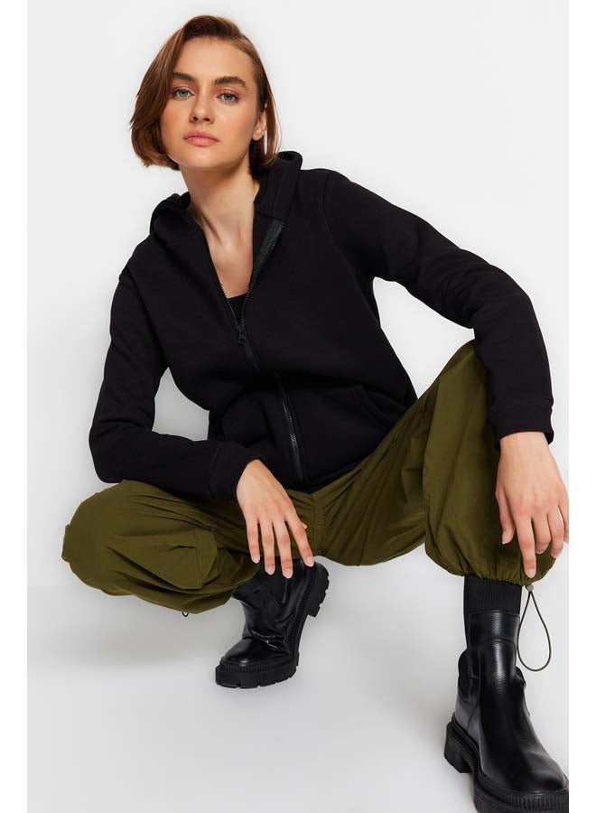 trendyol Black Knitted Hoodie Hoodie  - Image 1