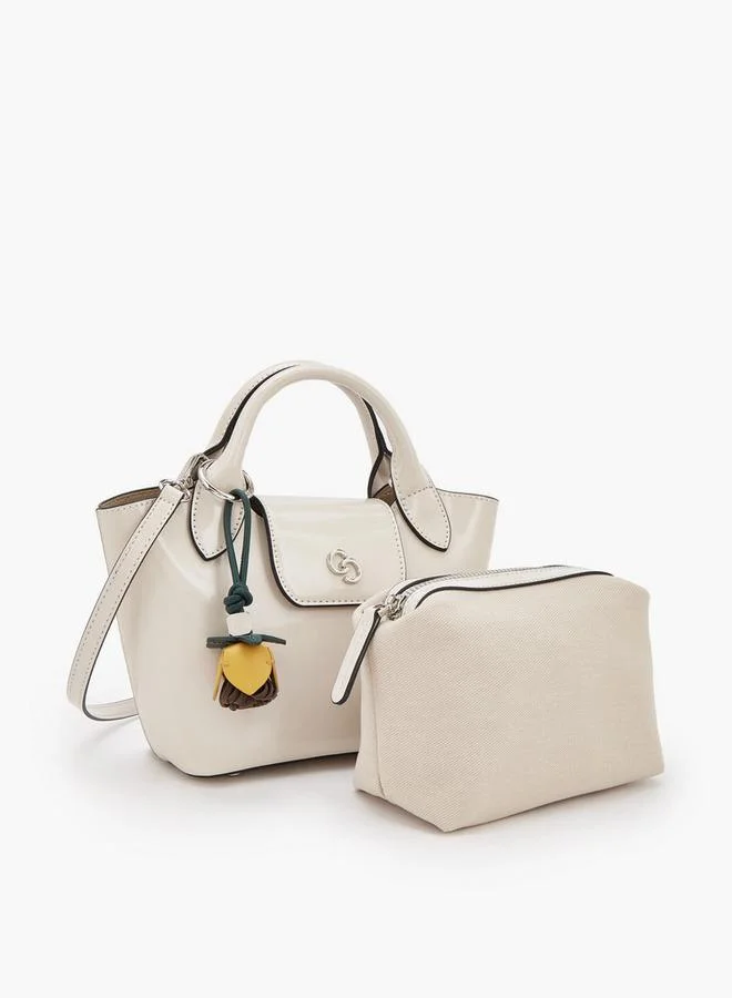 Solid Tote Bag With Pouch