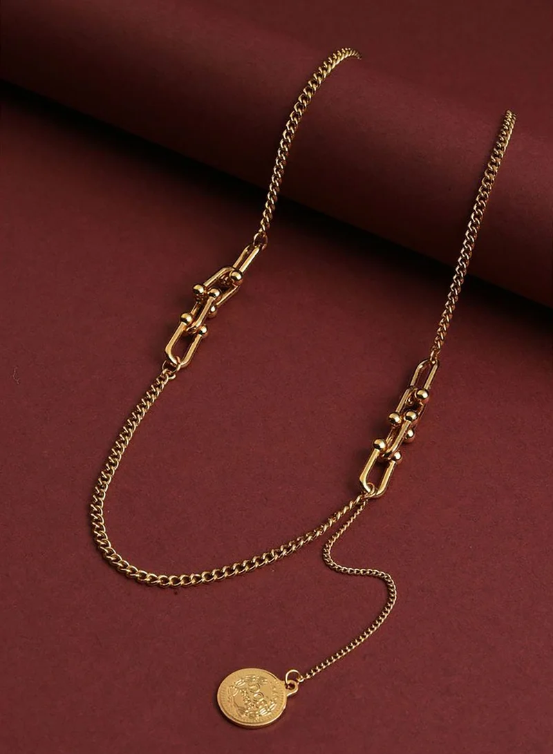 SOHI Gold Plated Designer Pendant