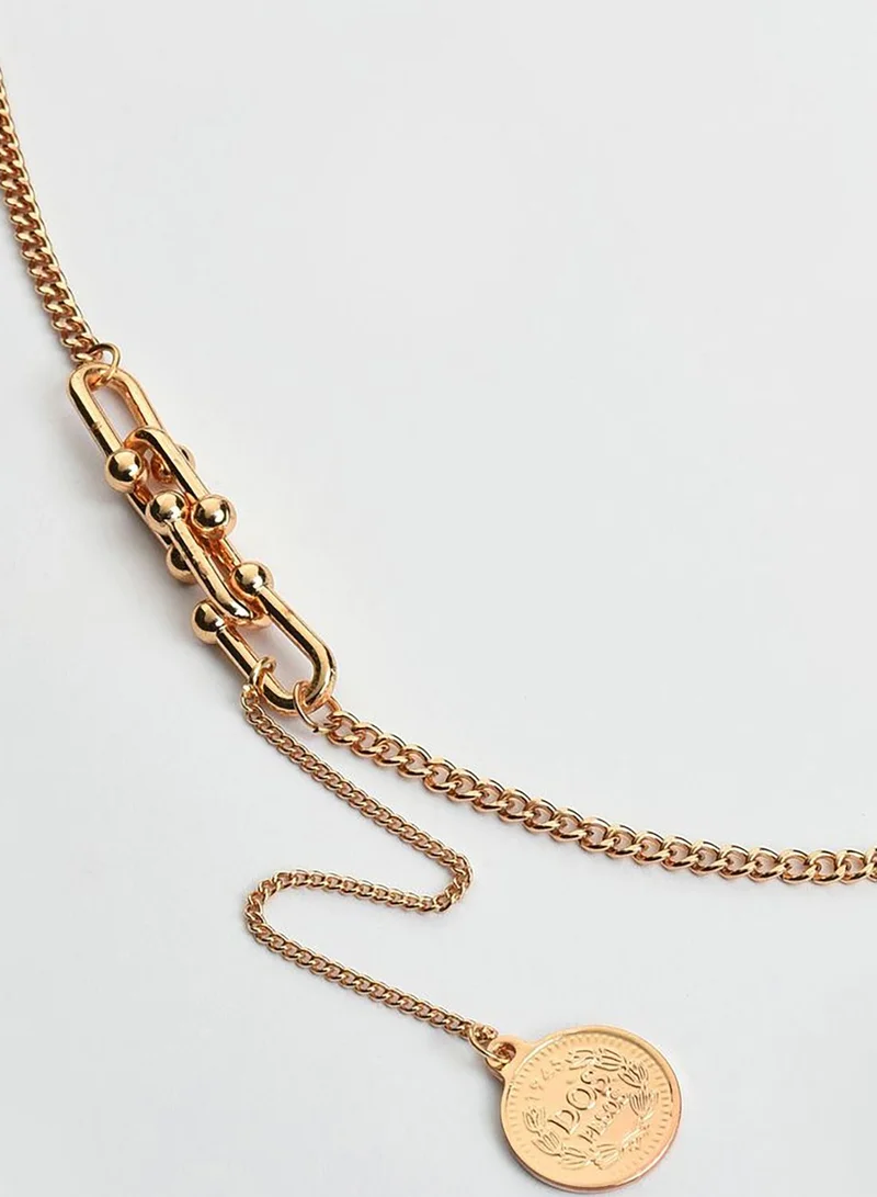 SOHI Gold Plated Designer Pendant