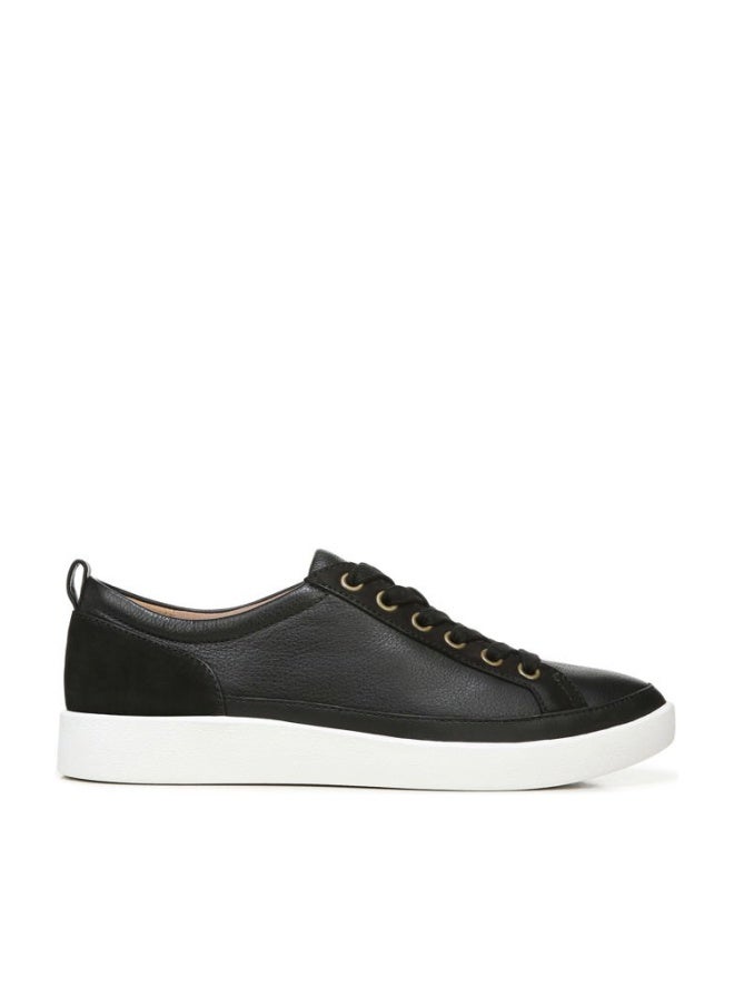 Vionic Women's Winny Sneaker, Onyx Black Leather, 6.5 Wide - Image 1