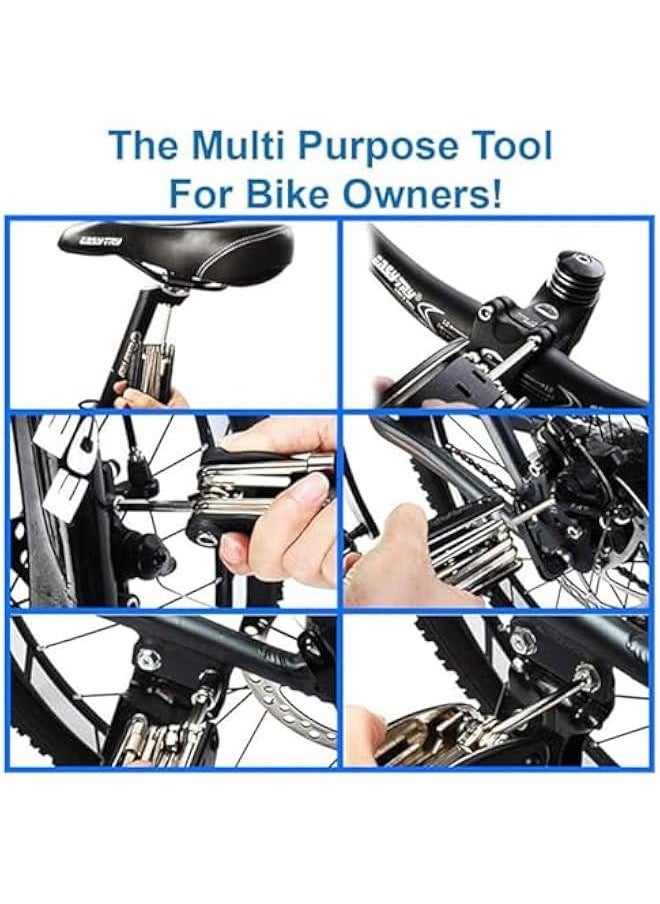 BWSJ Bike Repair Kit Mini Pump Bicycle Multi Tool with Handy Bag Included Glueless Tire Tube Patches Tire Levers Practical  for Family Friends  - Image 3
