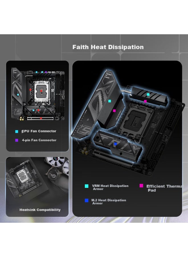 Rog Strix B860-i Gaming Wifi Motherboard, Supports Cpu 265k/265kf/245kf/245k (intel B860/lga 1851) - Image 2