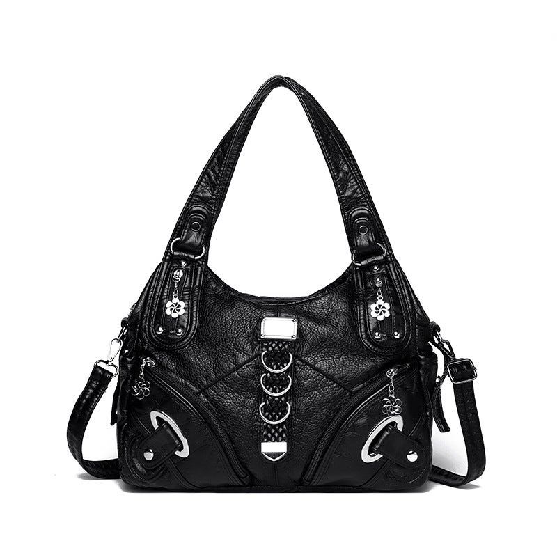 Women's Retro Large Capacity Tote Shoulder Bag Crossbody Handbag - Image 5