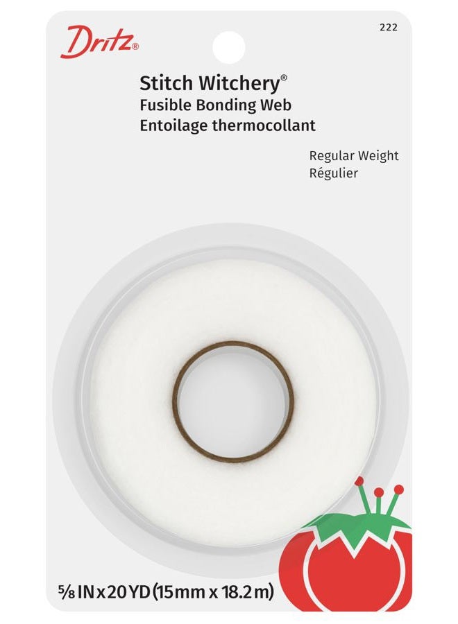 Dritz STITCH WITCHERY FUSIBLE BONDING WEB WHITE REG WGHT 20YD - Image 1