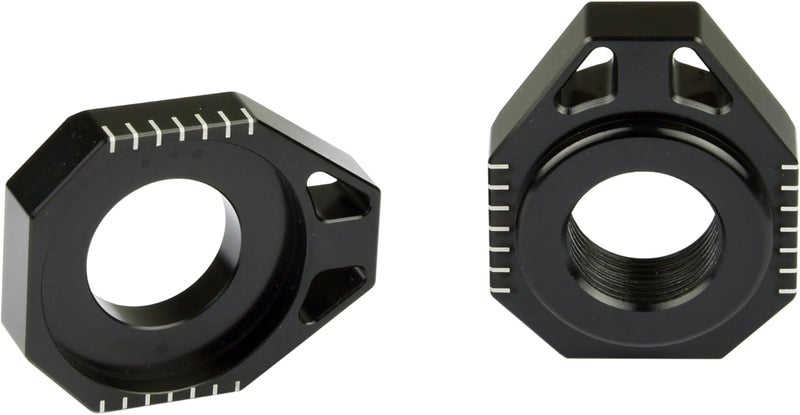 SCAR Axle Blocks Chain Adjuster Compatible with KTM 125 250 300 350 450 501 SX SXF XCF HUSQVARNA TC FC TE FE TX FX GASGAS MC MCF EC ECF EX EXF 23-26 - Black - Image 1