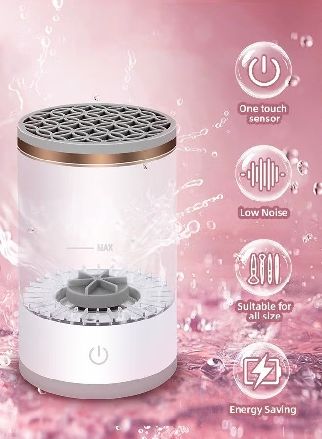 Makeup Brush Cleaner, Electric Automatic Rotating Cosmetic Brush Cleaner, Portable Makeup Suitable for Use of the Size of the Makeup Brush - Image 4