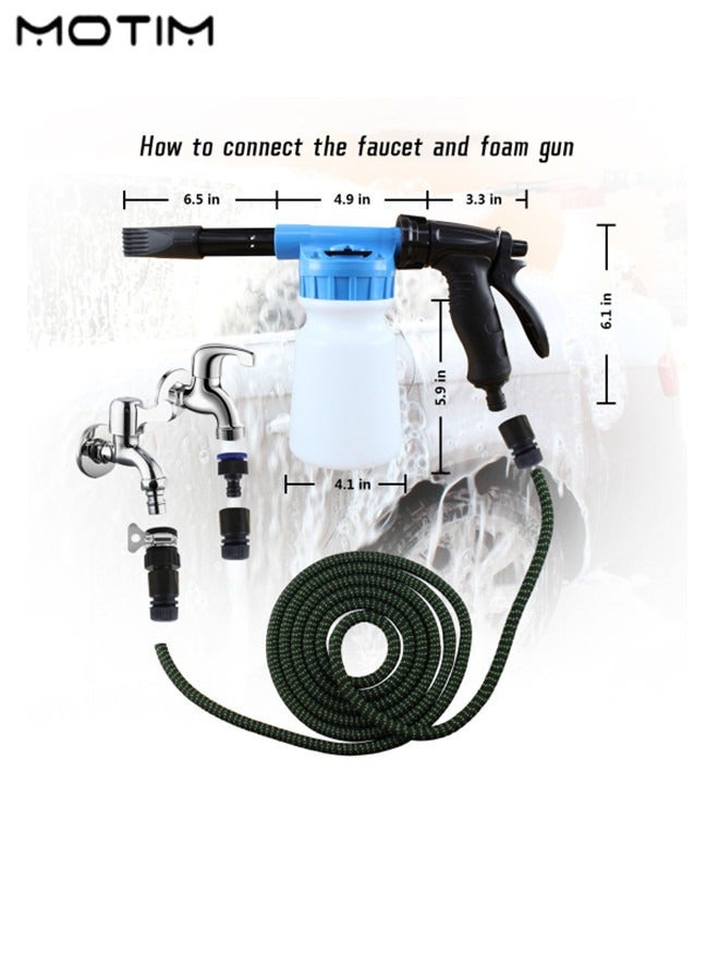 موتيم بخاخ رغوة الضغط للسيارات 1 لتر، غسالة سيارات منخفضة الضغط، مولد رغوة صابون قابل للتعديل للسيارات، بخاخ غسيل سيارات، أداة تنظيف سيارات لتنظيف السيارات، المنزل، الحديقة - Image 3