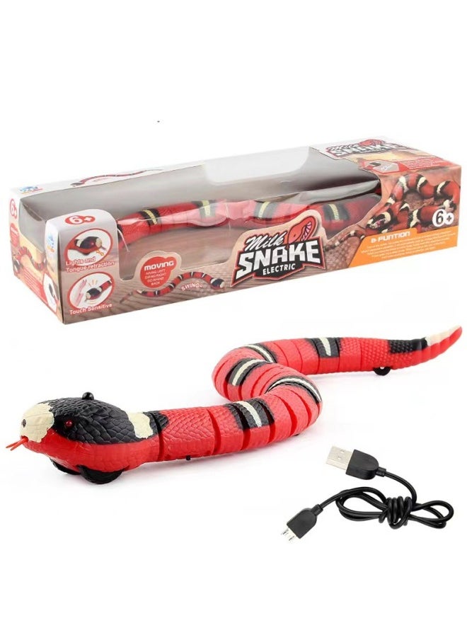 Funny Toys Strange Toys Remote Control Rattlesnake Remote Control Cobra Mini Snake Funny Toys-Color:Induction Obstacle Avoidance Ring Snake  - Image 1