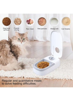 FEELING MALL Automatic Cat Feeder - Wet Dry Meals Separation Pet Food Dispenser for Cats & Dogs | Dog Cat Feeder and Water Dispenser | Multifunction Detachable Single Meal Cat Food Dispenser  - Image 2