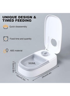 FEELING MALL Automatic Cat Feeder - Wet Dry Meals Separation Pet Food Dispenser for Cats & Dogs | Dog Cat Feeder and Water Dispenser | Multifunction Detachable Single Meal Cat Food Dispenser  - Image 3