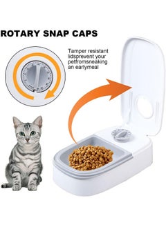 FEELING MALL Automatic Cat Feeder - Wet Dry Meals Separation Pet Food Dispenser for Cats & Dogs | Dog Cat Feeder and Water Dispenser | Multifunction Detachable Single Meal Cat Food Dispenser  - Image 4