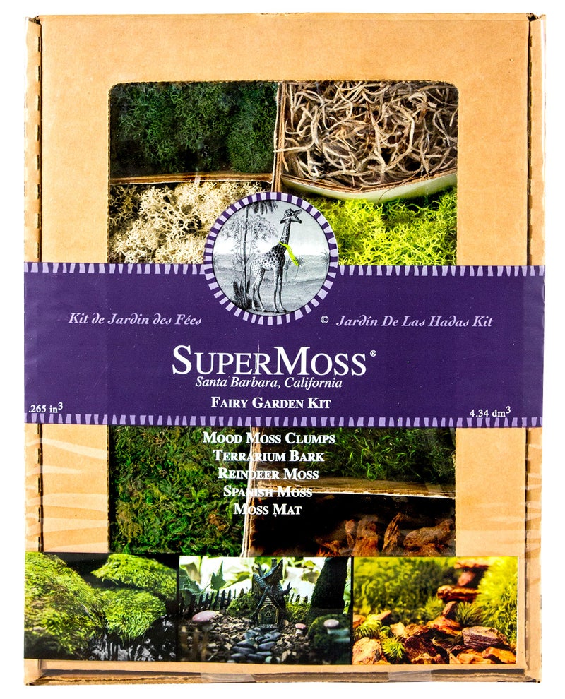SuperMoss (50310) Fairy Garden Kit, Mixed Mosses, 4 oz., Multicolor - Image 1