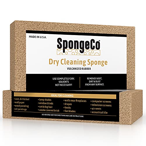 SpongeCo - Dry Cleaning Soot Eraser Sponge - Pet Hair, Smoke, Soot, Dust and Dirt Remover - 3x6x1.5 (Single Sponge) - Image 1