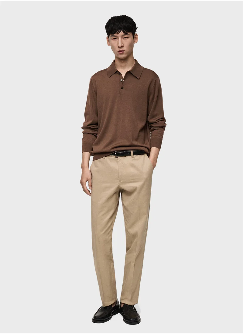 Mango Man Willys  Polo Neck Long Sleeve Sweater