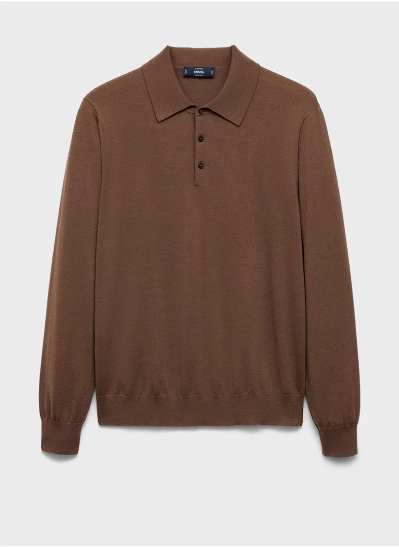 Mango Man Willys  Polo Neck Long Sleeve Sweater