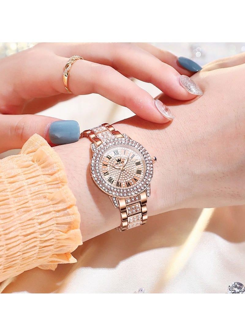 OLEVS - Ladies Watches Rose Gold Quartz Female Watches For Women Waterproof Stainless Steel Casual Dress Lady Wrist Watches - Image 1
