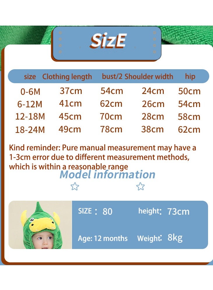 Newborn Baby Hooded Rompers Unisex Jumpsuit Pajamas Baby Boys and Infant Girls Animal Costume for Infant 0-24 Months - Image 5